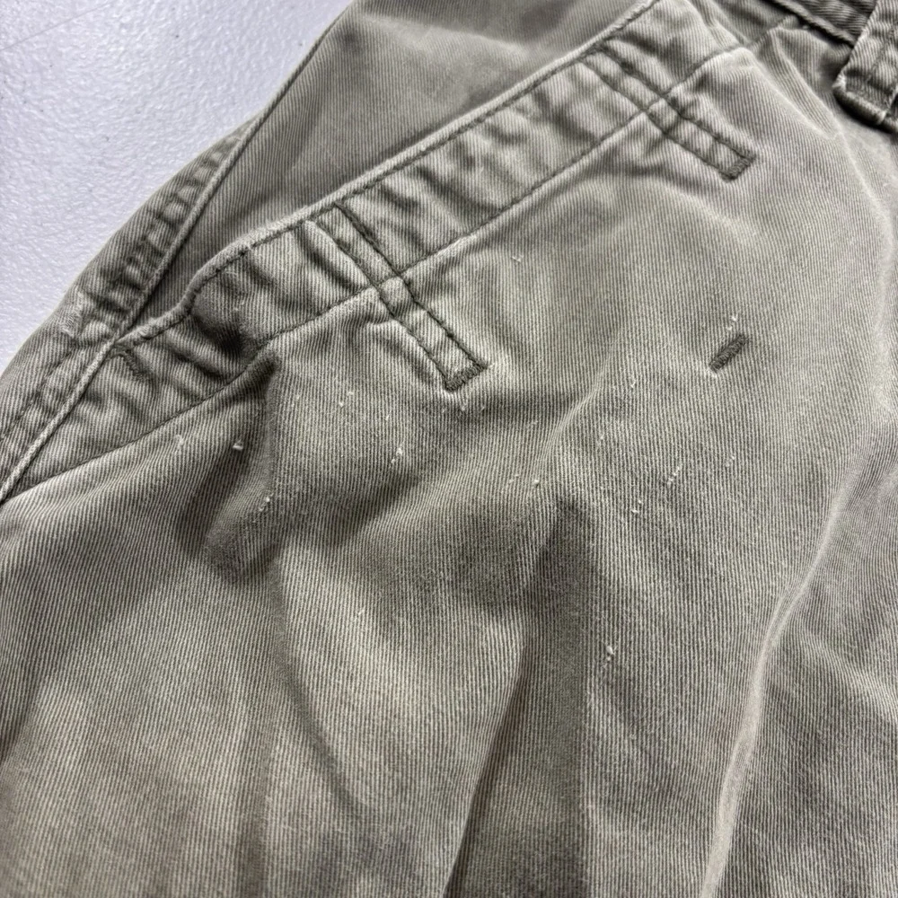 VTG Y2K Levis Mens Cargo Pants Army Green Workwear Grunge Flap Pocket 32x29 READ